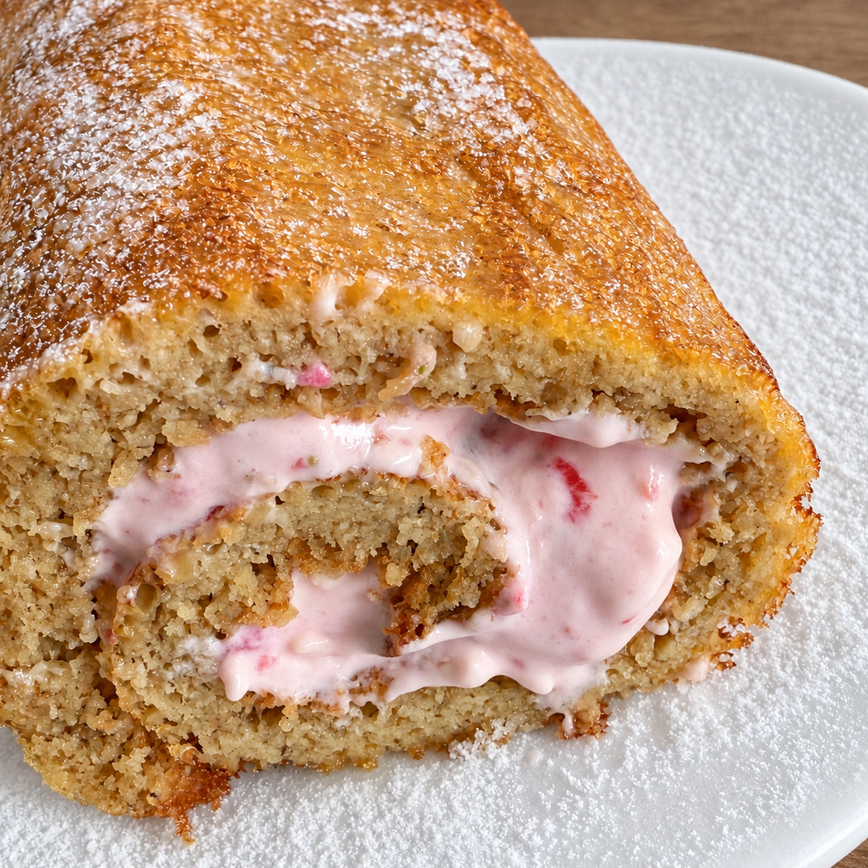 Rollo suizo de Vainilla y frutos rojos keto